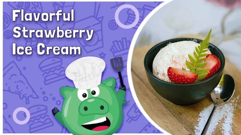 Flavorful Strawberry Ice Cream
