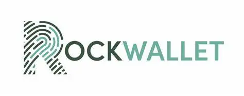 The logo for the company Rockwallet.