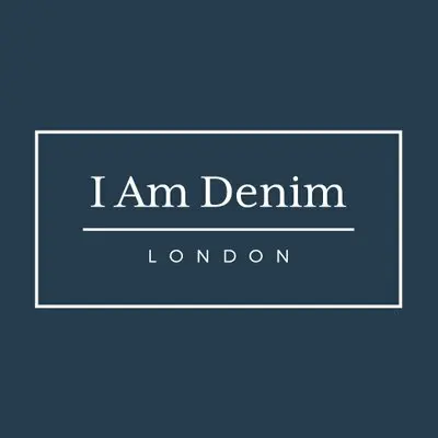 The logo for the company I am denim.