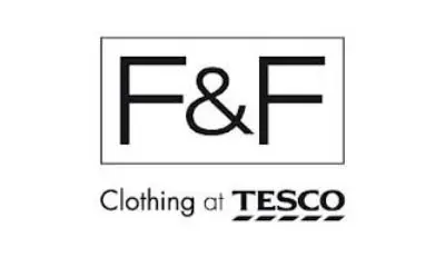 The logo for the company F&F by Tesco.