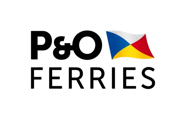 The logo for the company P&O Ferries.