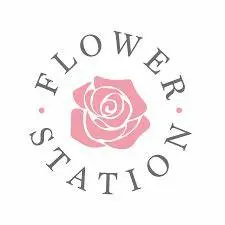 The logo for the company Flower Station.