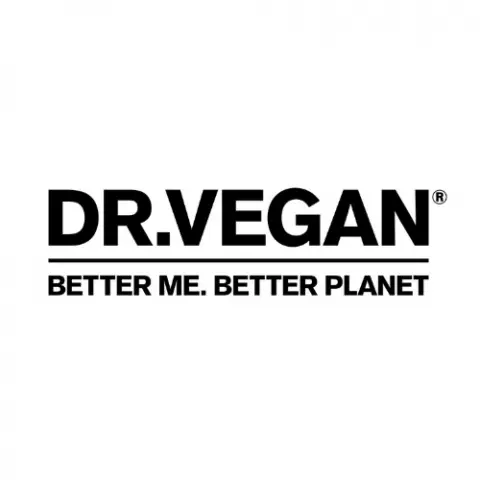 The logo for the company Dr Vegan.