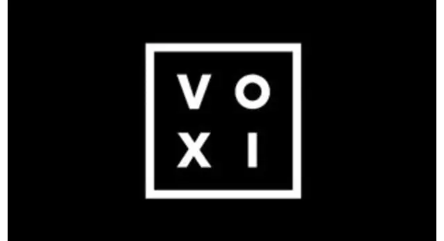 The logo for the company VOXI.