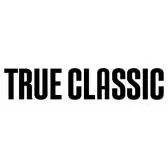 The logo for the company True Classic.