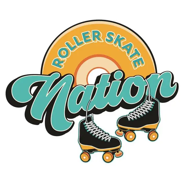 The logo for the company Roller Skate Nation .
