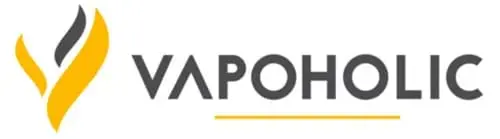 The logo for the company Vapoholic.