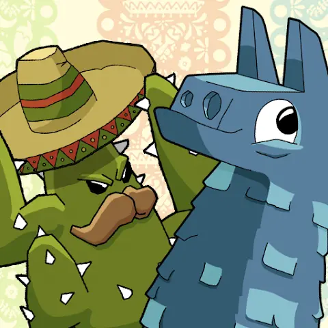 The logo for the company Pinata Fiesta.