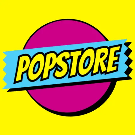 The logo for the company Pop Store.
