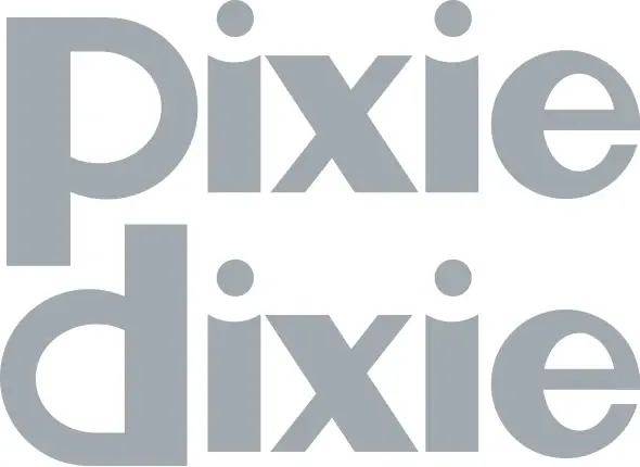 The logo for the company Pixie Dixie.