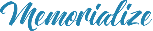 The logo for the company Memorialize Art.