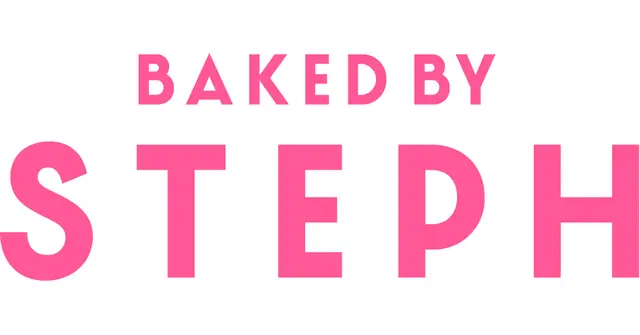 The logo for the company Baked by Steph.