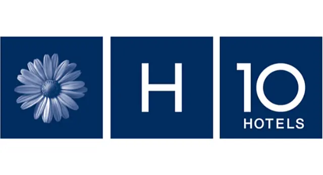 The logo for the company H10 Hotels.