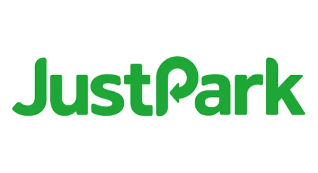 The logo for the company JustPark.