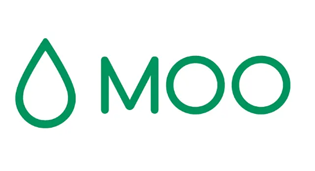 The logo for the company Moo.