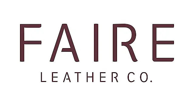 The logo for the company Faire Leather Co..
