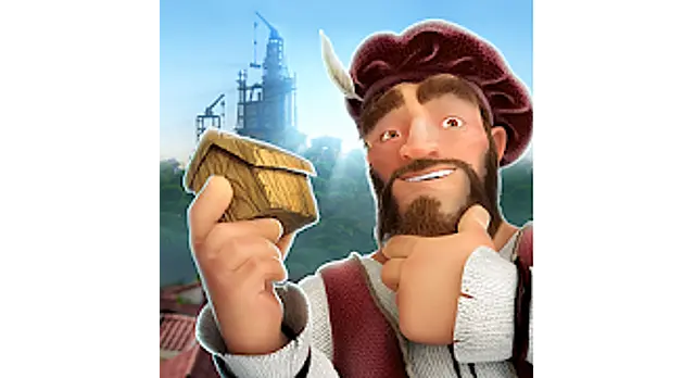 The logo for the company Forge of Empires: Build a City.