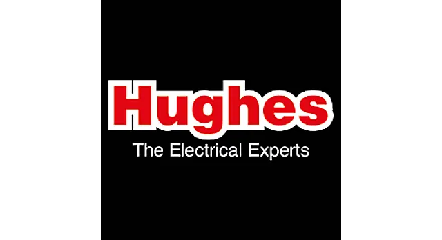 The logo for the company Hughes.