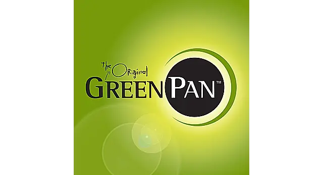 The logo for the company GreenPan.