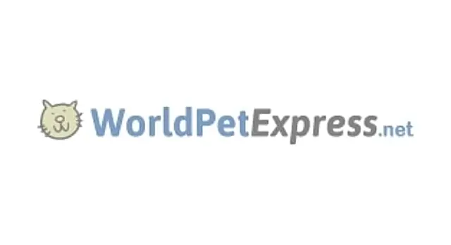 The logo for the company World Pet Express.