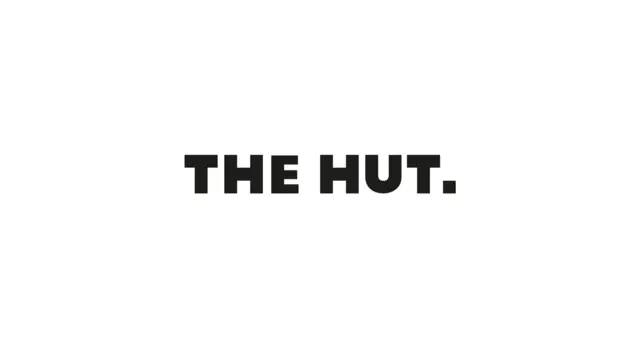 The logo for the company The Hut UK.
