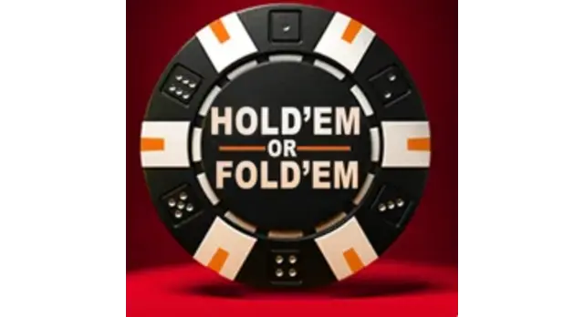 The logo for the company Holdem or Foldem: Texas Poker.