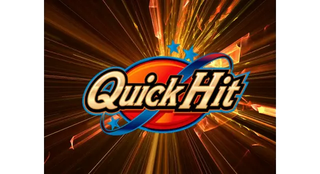 The logo for the company Quick Hit Casino Slots Games.