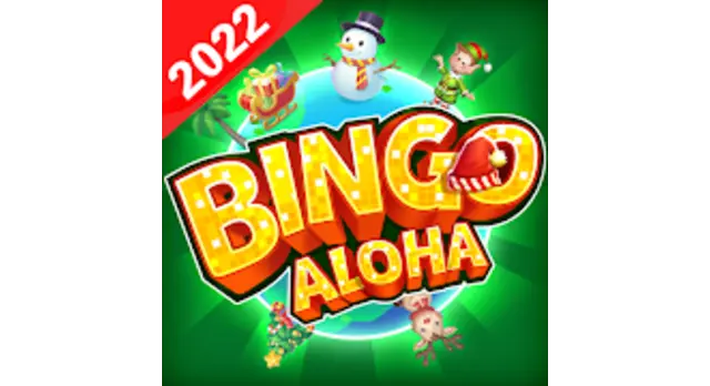The logo for the company Bingo Aloha-Lucky Bingo Party.