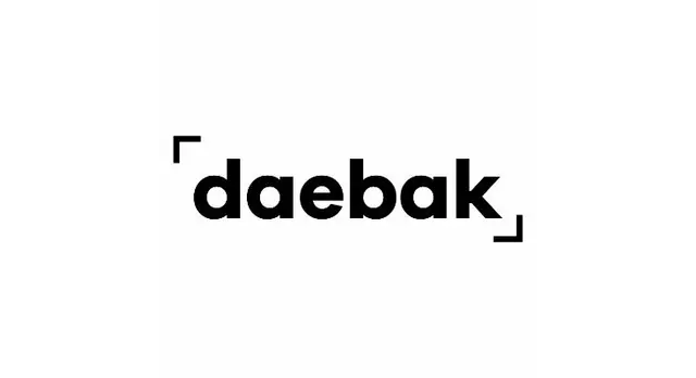 The logo for the company Daebak.