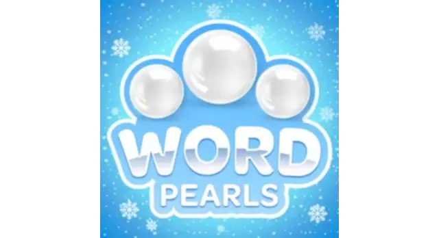The logo for the company Word Pearls: Word Games.