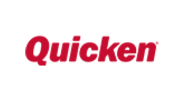 The logo for the company Quicken.