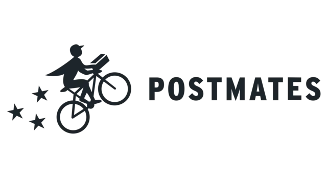The logo for the company Postmates.