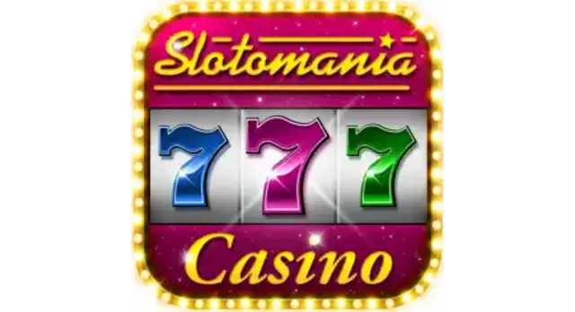 The logo for the company Slotomania™ Slots Vegas Casino.