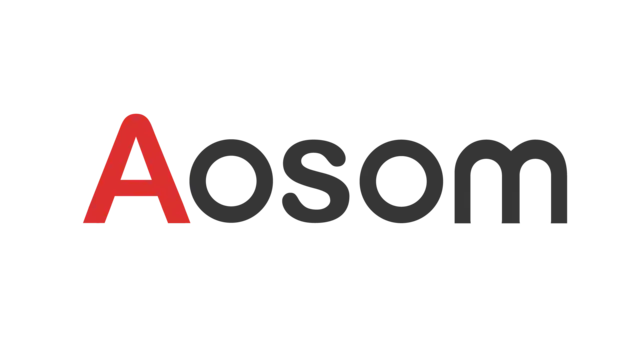 The logo for the company Aosom.