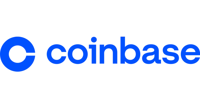 The logo for the company Coinbase.