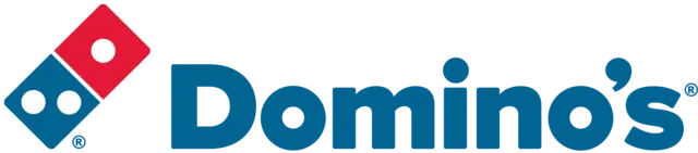 The logo for the company Domino's.