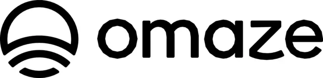 The logo for the company Omaze.