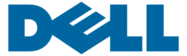 The logo for the company Dell.