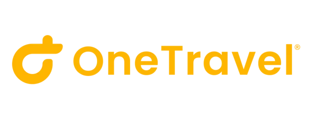 The logo for the company OneTravel.