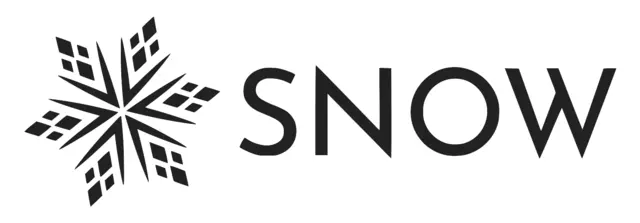 The logo for the company SNOW.