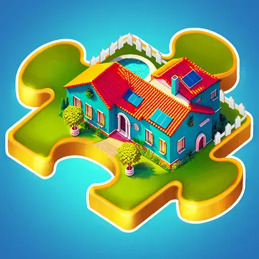 The logo for the company Jigsaw Puzzle Villa: Art Game.