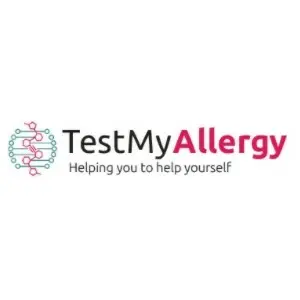 The logo for the company Test My Allergy.