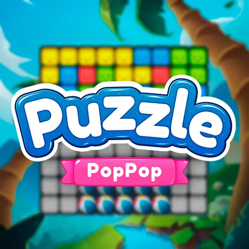 The logo for the company Pop Block Puzzle: Match 3.
