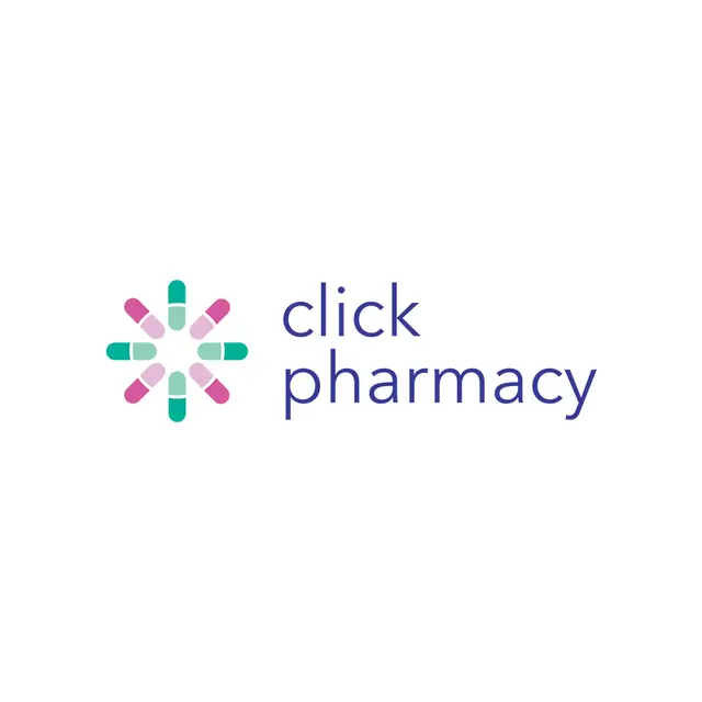 The logo for the company Click Pharmacy.