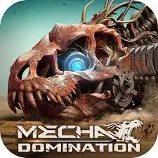 The logo for the company Mecha Domination: Rampage.