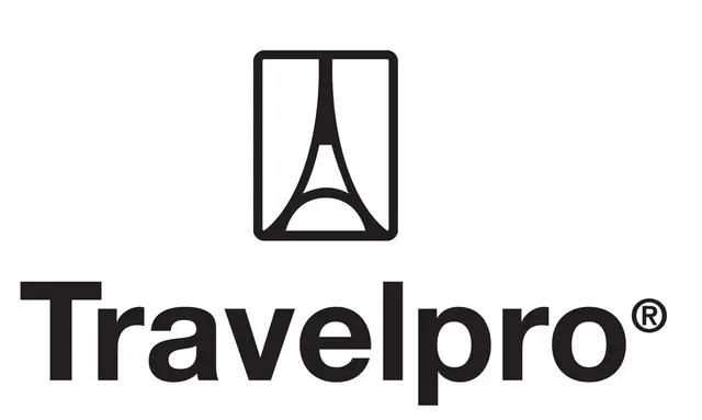 The logo for the company TravelPro.